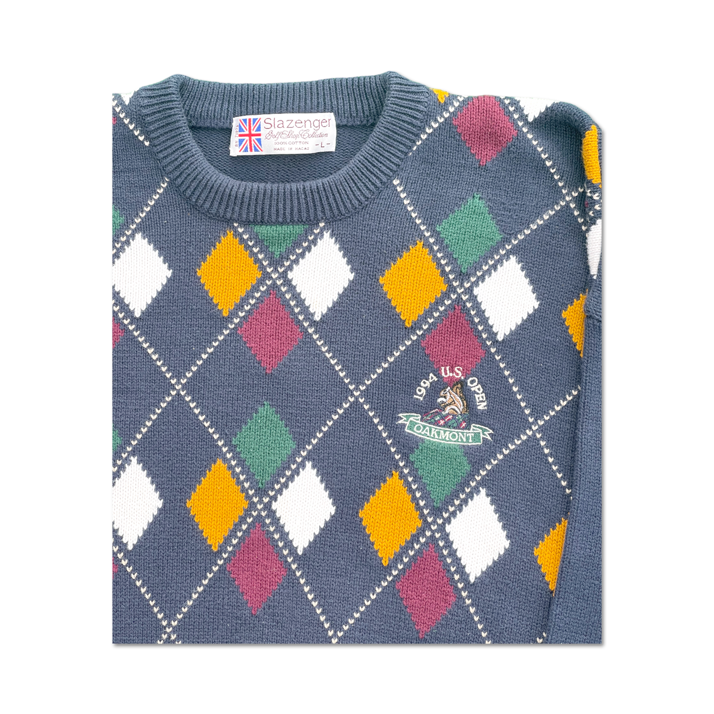 1994 U.S. Open Oakmont Country Club Argyle Sweater