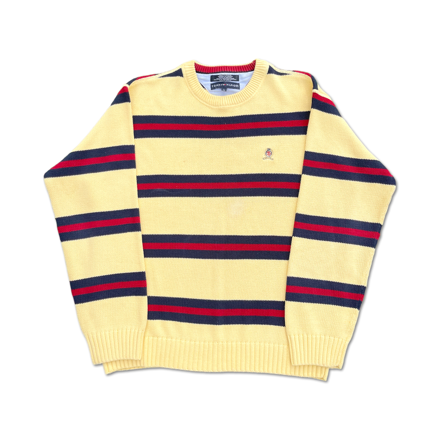 90's Tommy Hilfiger Striped Golf Sweater