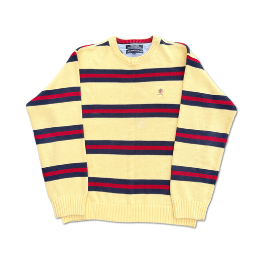 90's Tommy Hilfiger Striped Golf Sweater