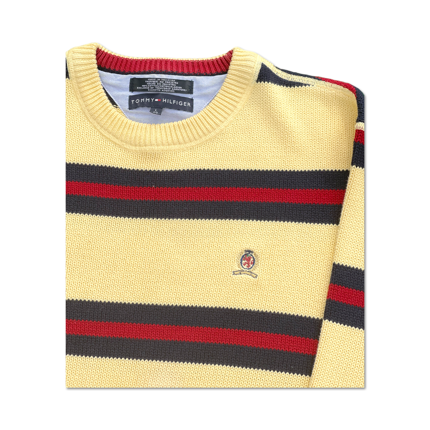 90's Tommy Hilfiger Striped Golf Sweater