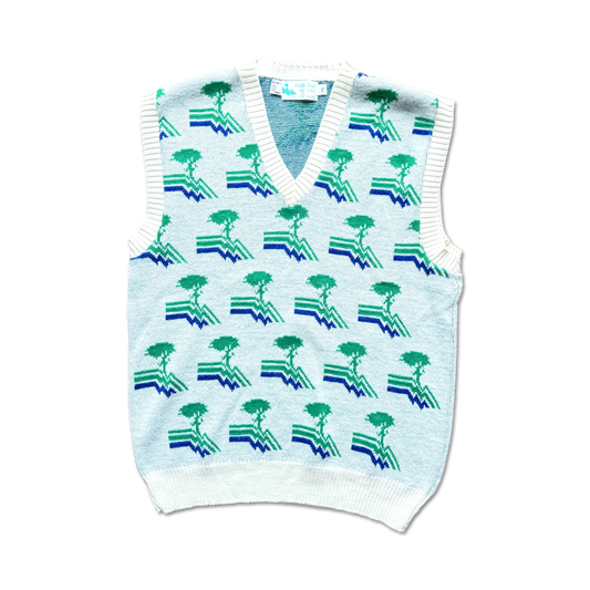 80's Pebble Beach Golf Links All Over Knit Sweater Vest