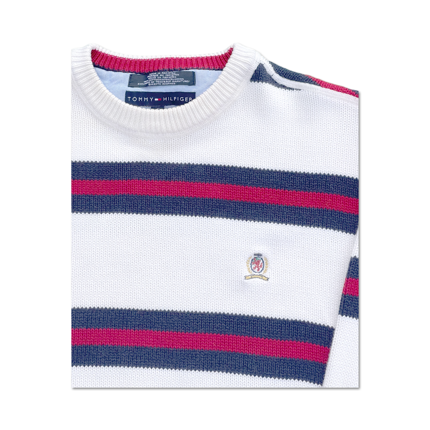 90's Tommy Hilfiger Striped Golf Sweater