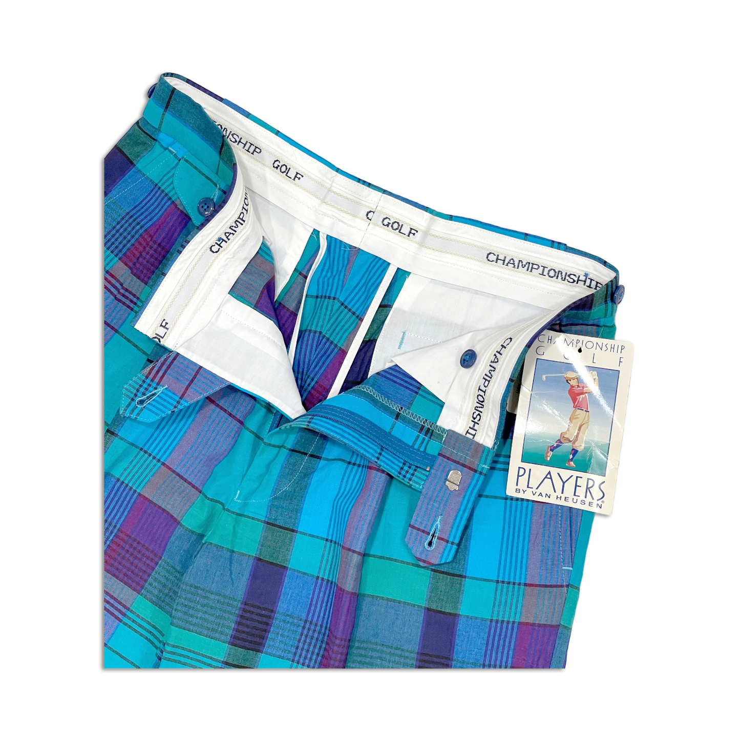 90's Van Heusen Plaid Golf Shorts