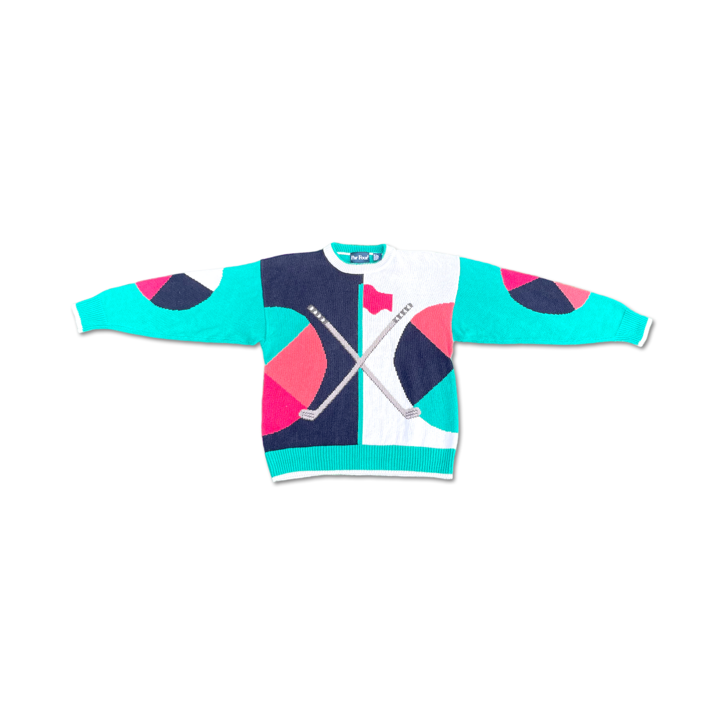 90's Abstract Knit Golf Sweater