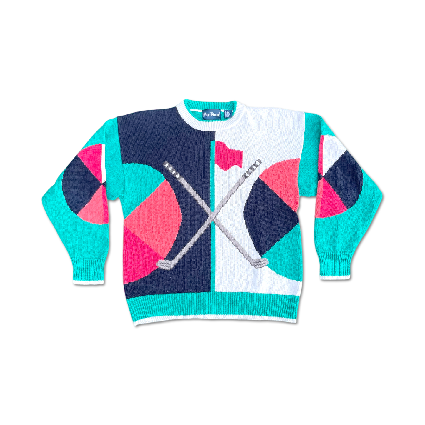 90's Abstract Knit Golf Sweater