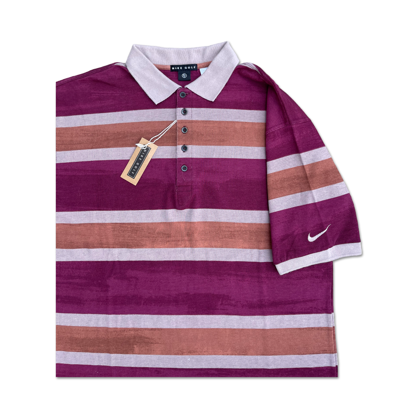 1993 Nike Golf Striped Polo
