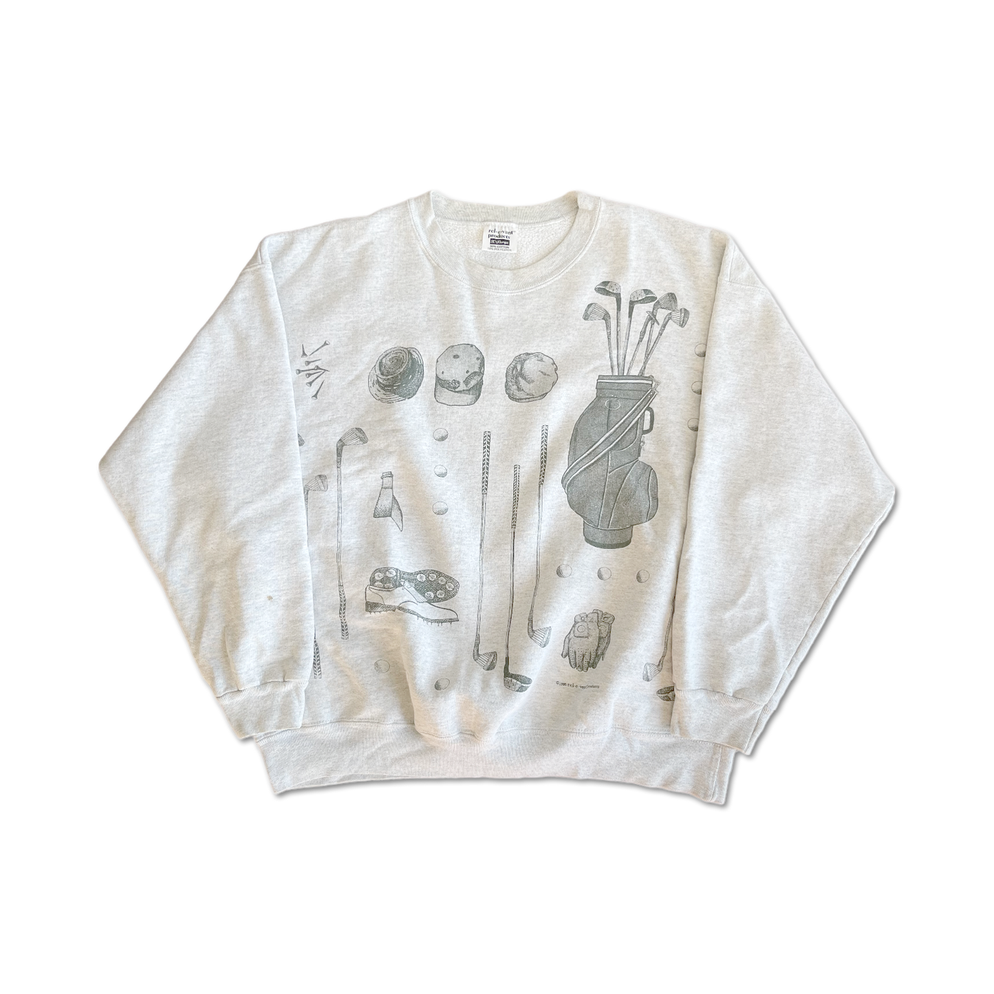 1995 All Over Print Golf Crewneck