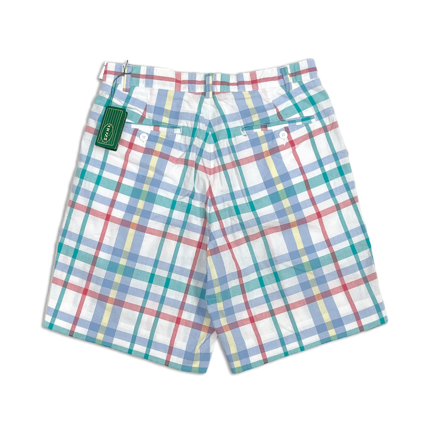 90's Izod Plaid Twill Golf Shorts