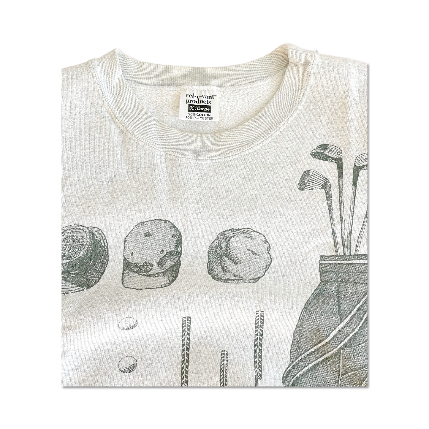 1995 All Over Print Golf Crewneck