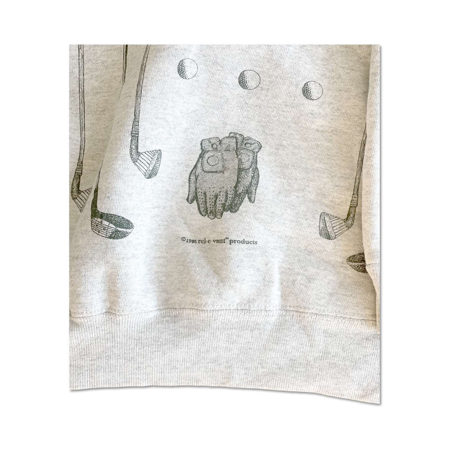1995 All Over Print Golf Crewneck