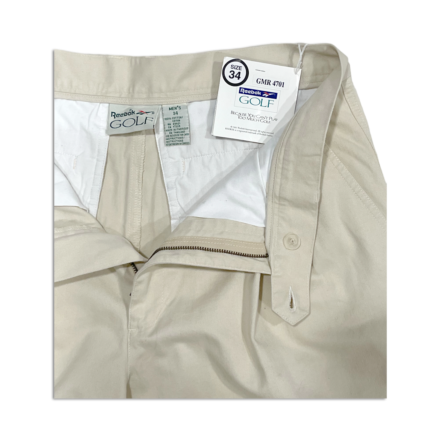 1993 Reebok John Daly Pleated Golf Shorts