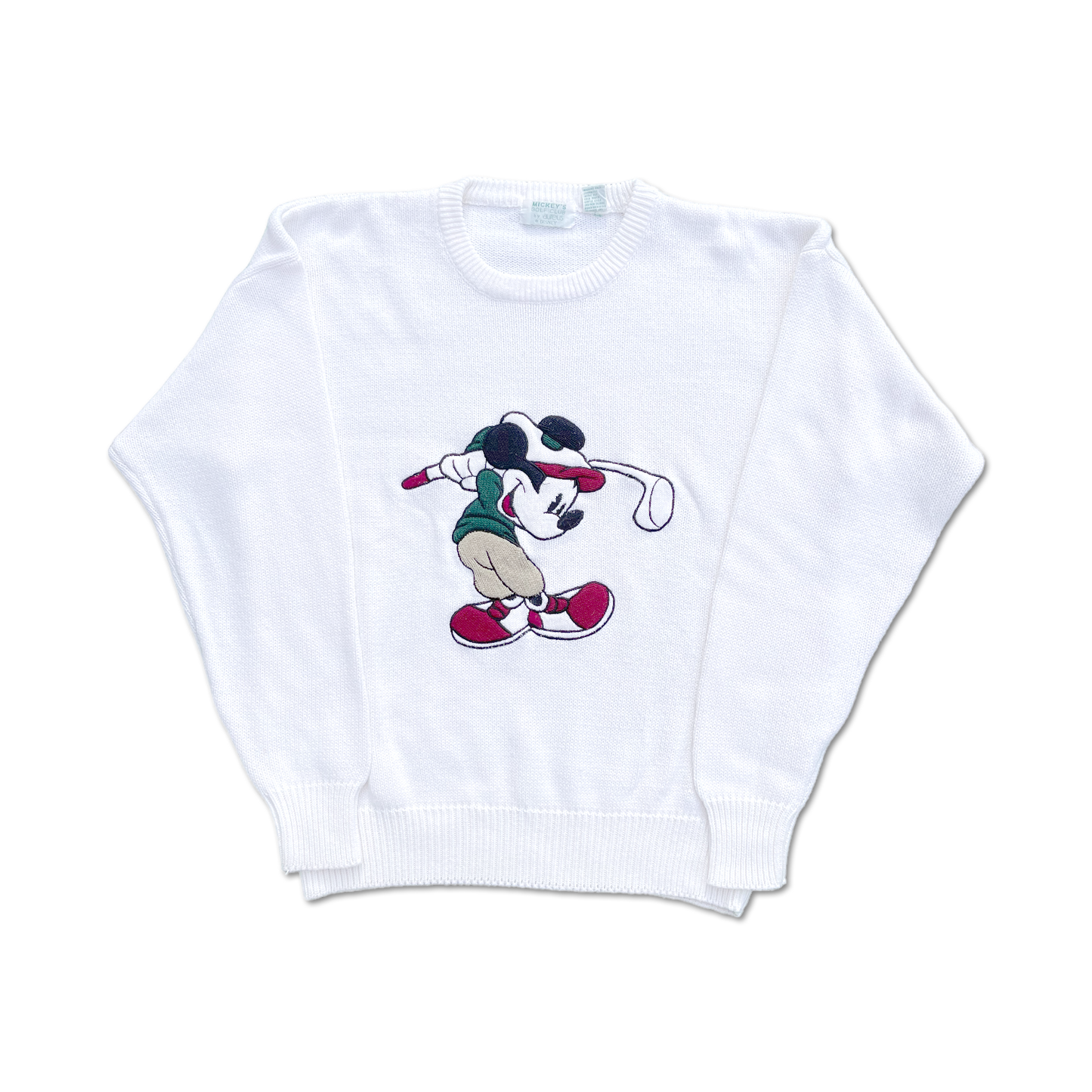 80's Mickey Mouse Knit Golf Sweater