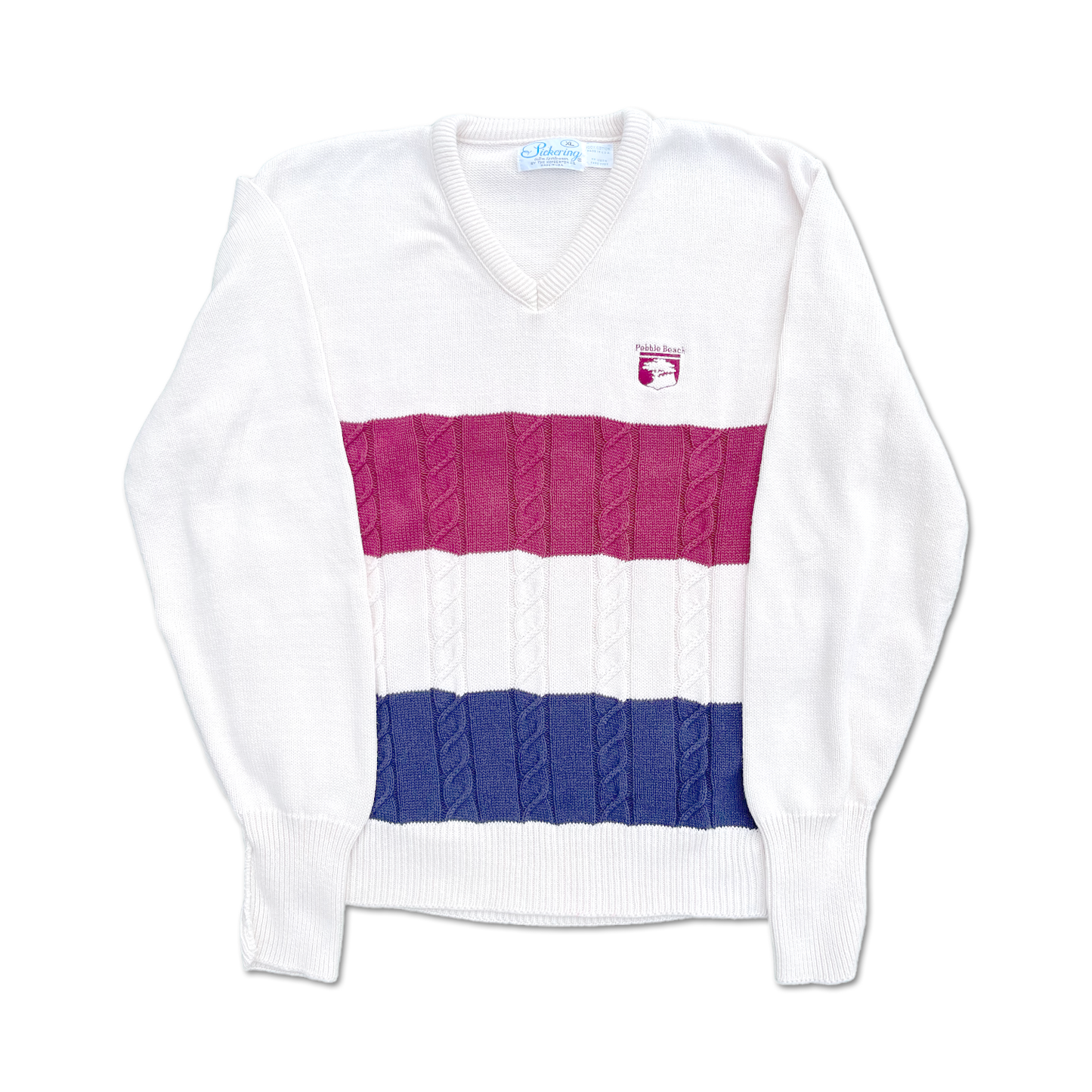 80's Pebble Beach Golf Links Cable Knit Sweater