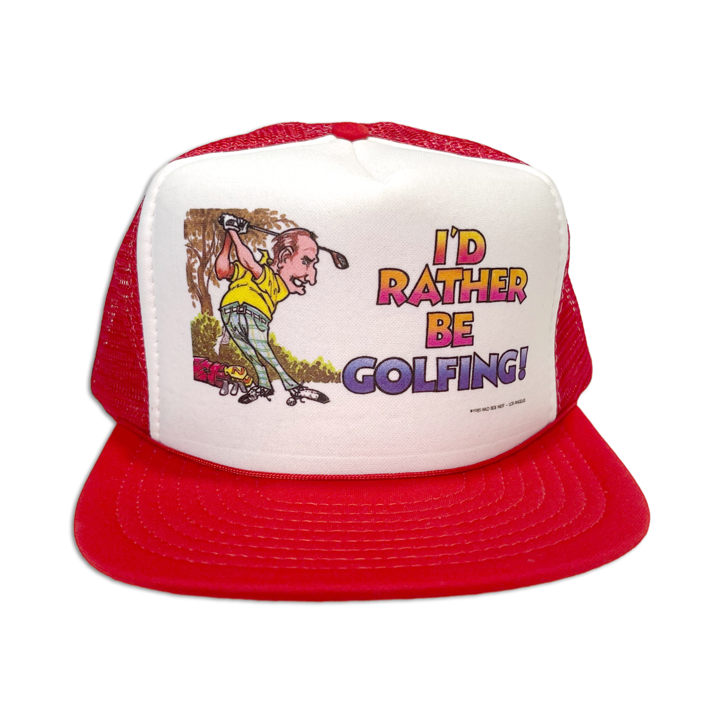 1985 I'd Rather Be Golfing Novelty Hat