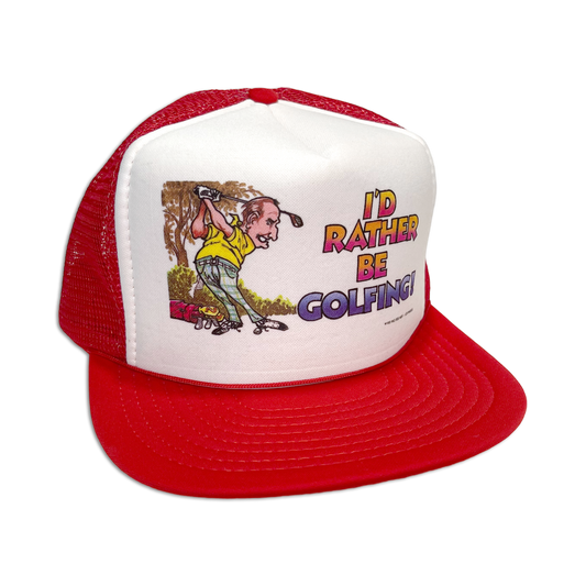 1985 I'd Rather Be Golfing Novelty Hat