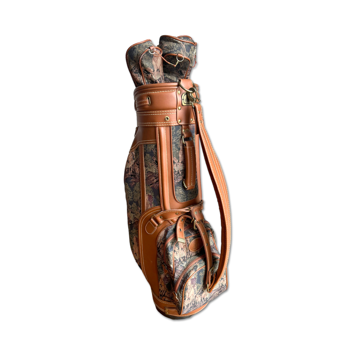 80's Daiwa Tapestry Golf Bag + Headcovers