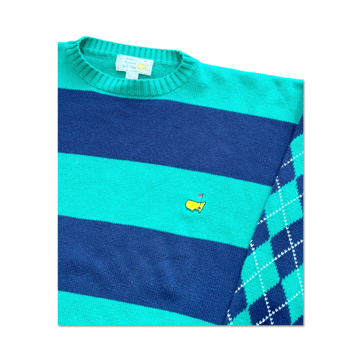 90's Masters Augusta National Argyle Knit Sweater