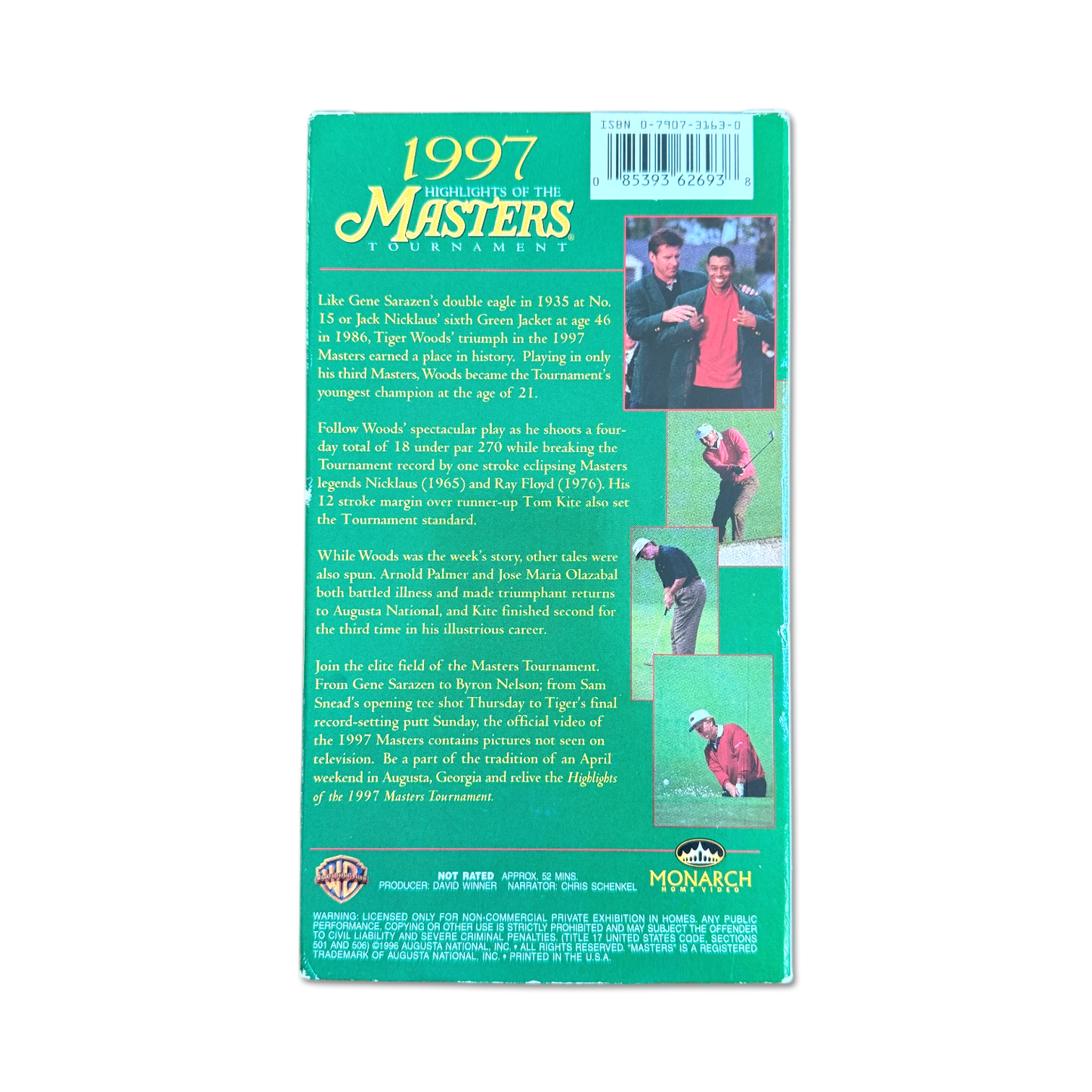 1997 Masters Highlights VHS (Tiger's First Major)