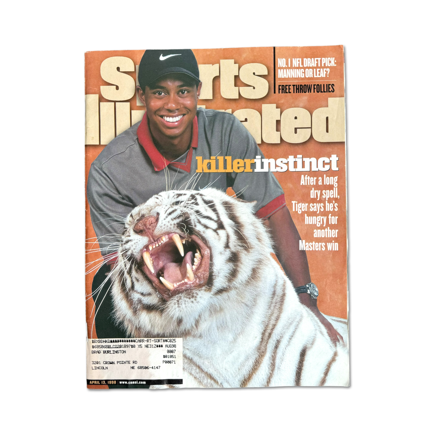 1998 Sports Illustrated Tiger Woods "Killer Instinct" Issue