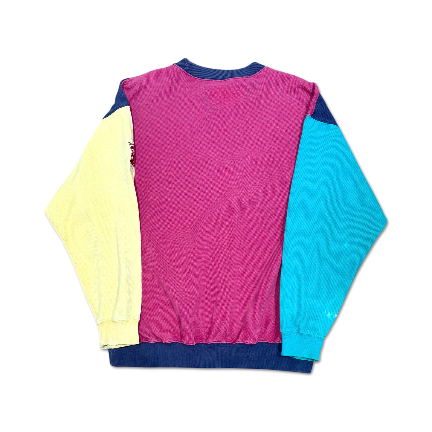 90's Inverness Club Tommy Hilfiger Distressed Colorblock Sweatshirt