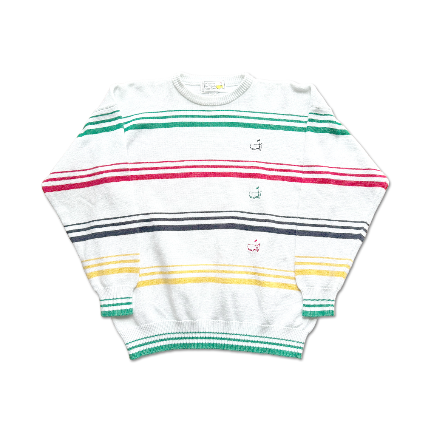 90's Masters Augusta National Tri-Logo Knit Sweater