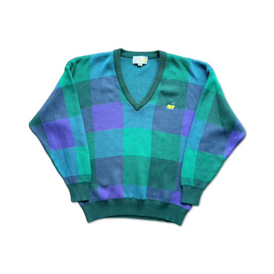 90's Masters Augusta National Checkered Sweater