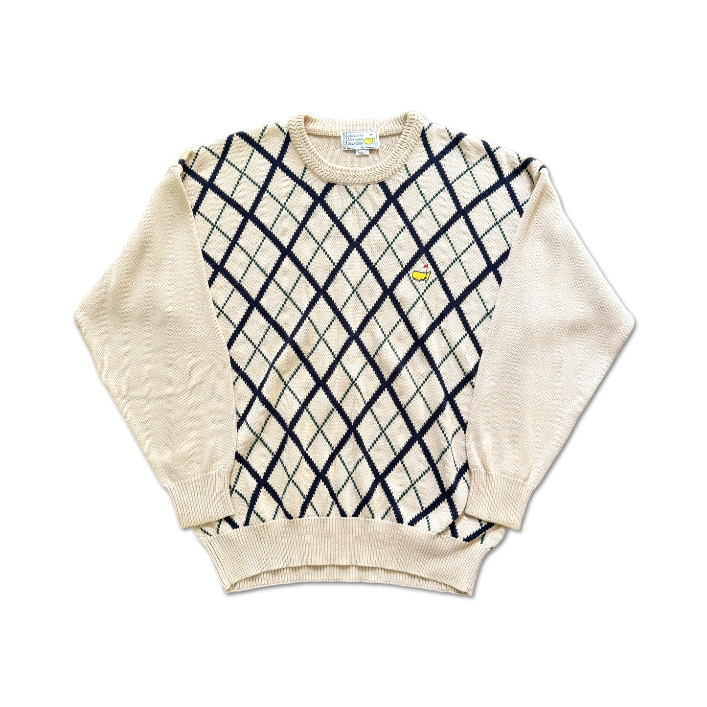 90's Masters Augusta National Diamond Knit Sweater