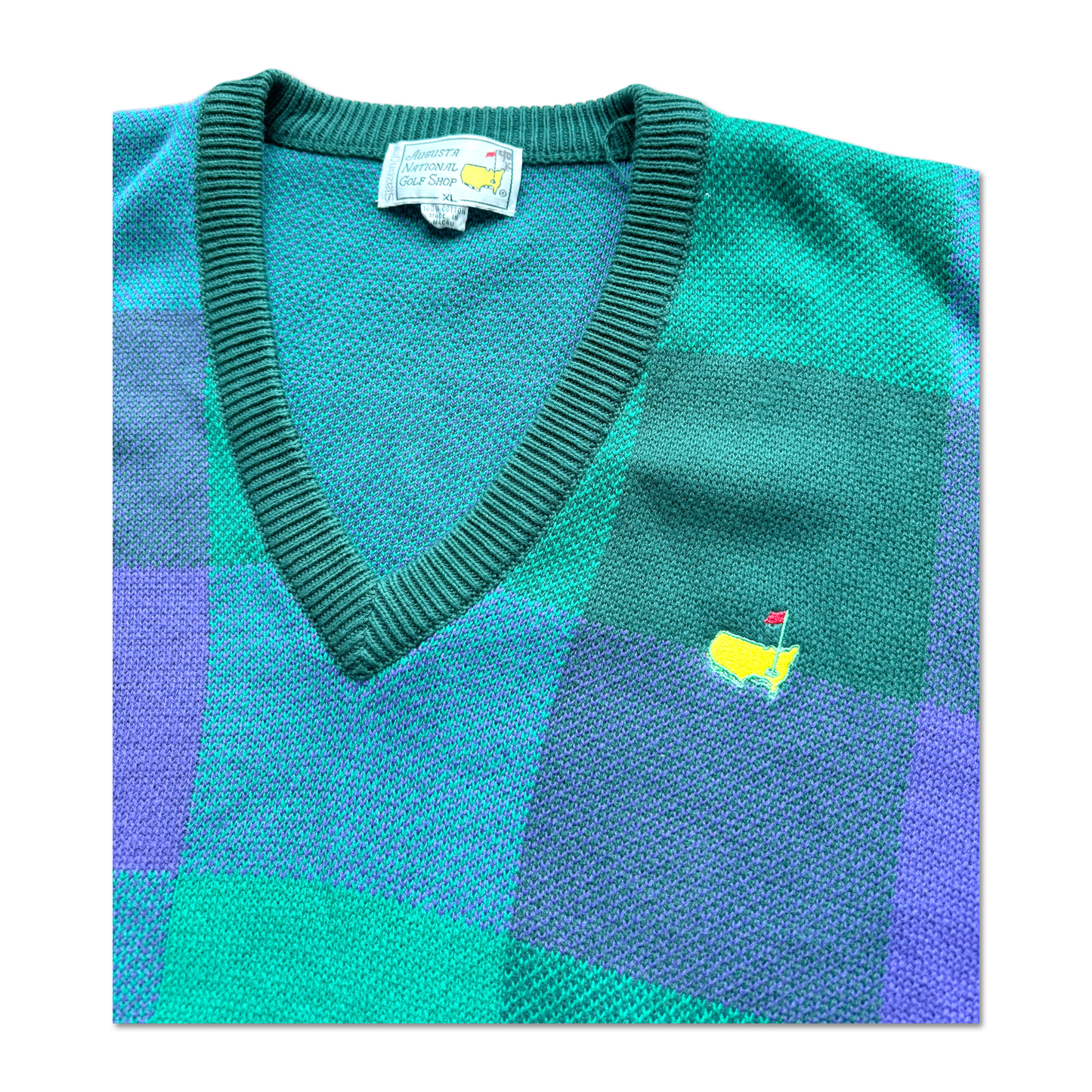 90's Masters Augusta National Checkered Sweater