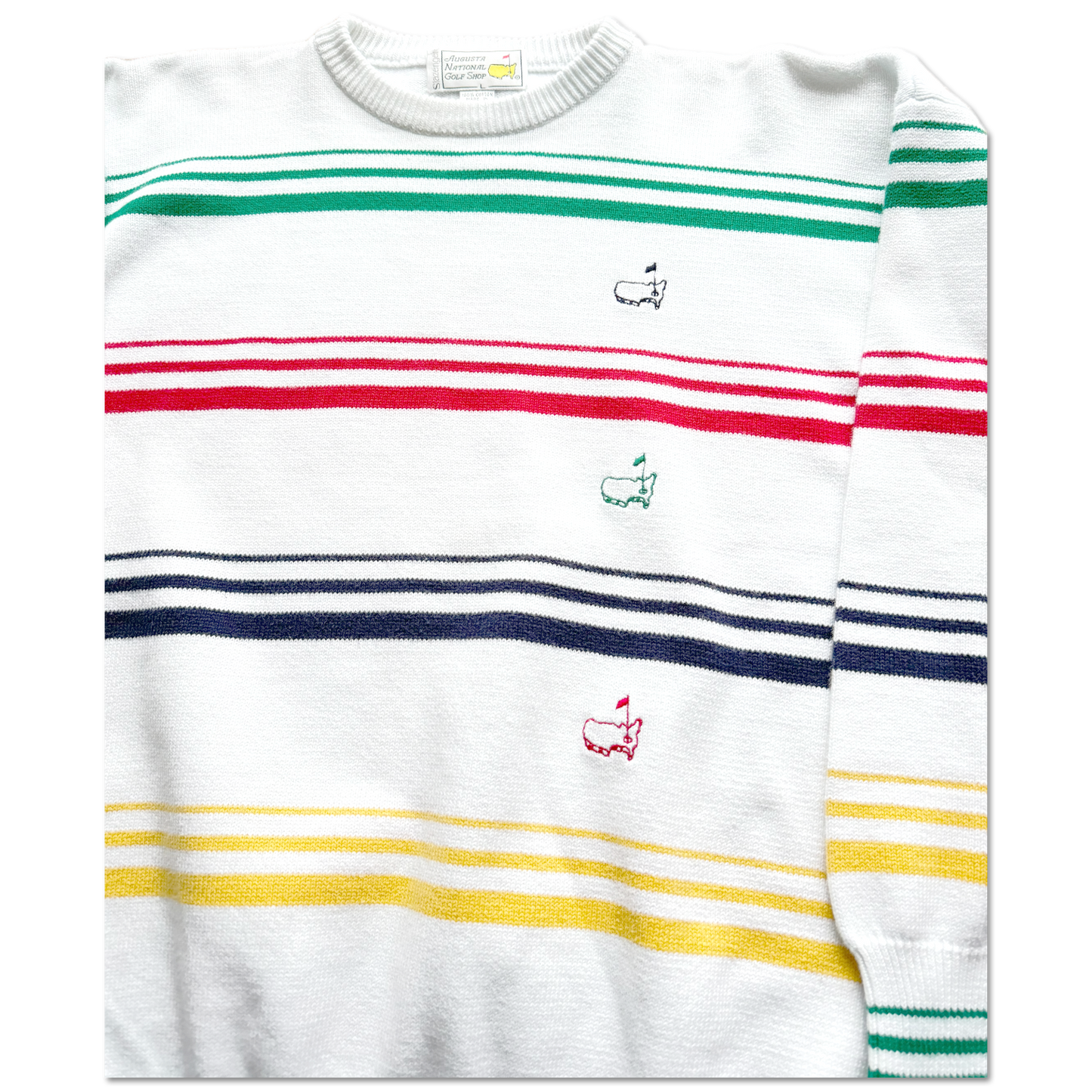 90's Masters Augusta National Tri-Logo Knit Sweater