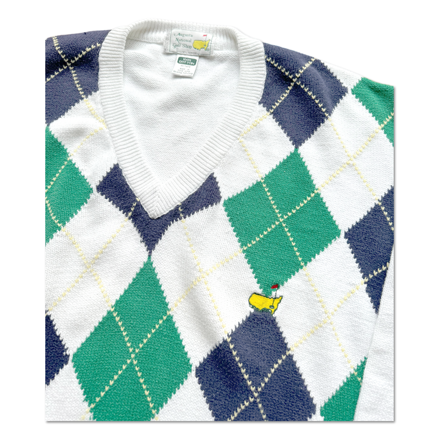90's Masters Augusta National Argyle Sweater