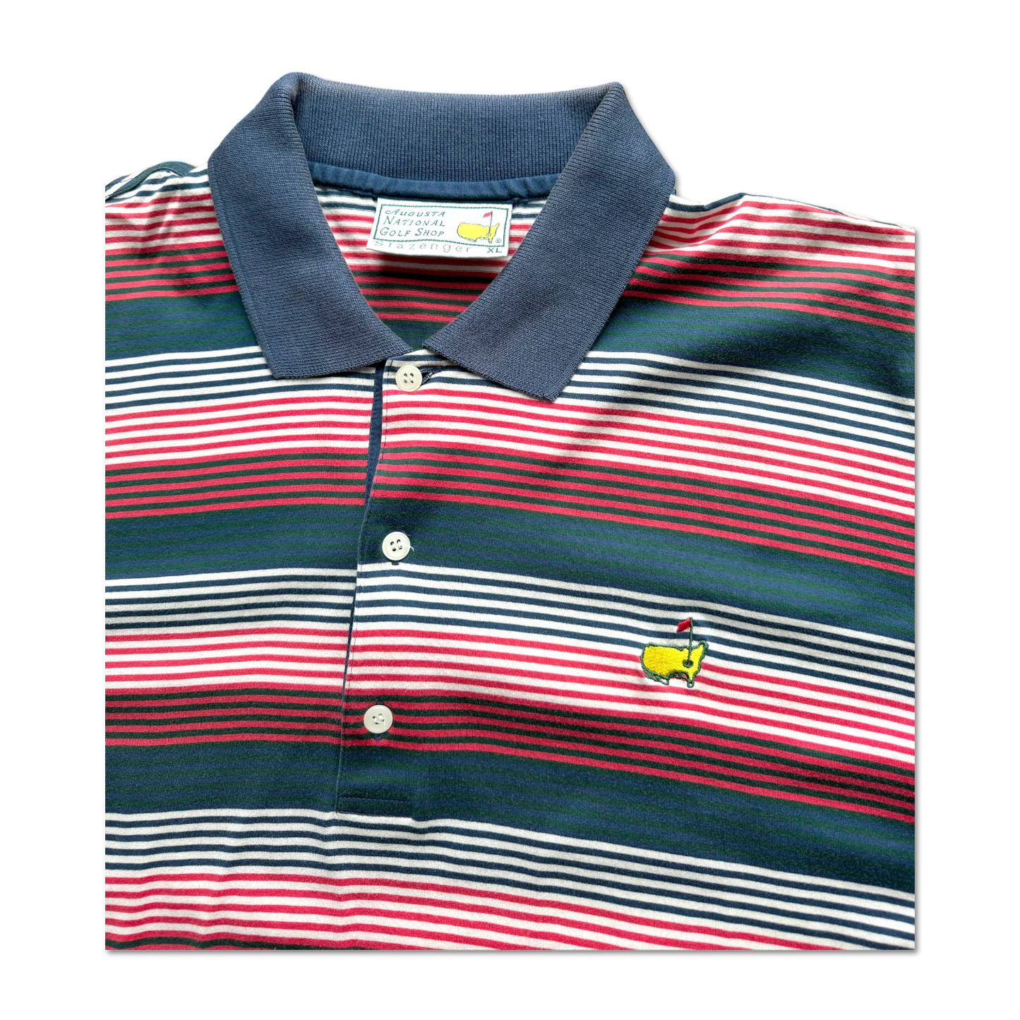 90's Masters Augusta National Striped Polo
