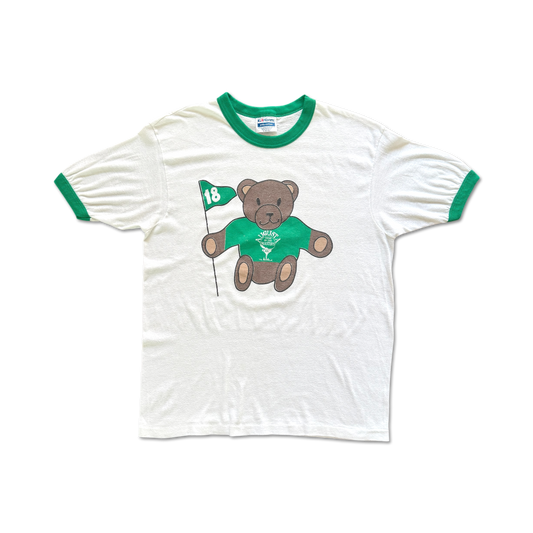 80's Augusta Home of the Masters Teddy Bear Ringer T-Shirt