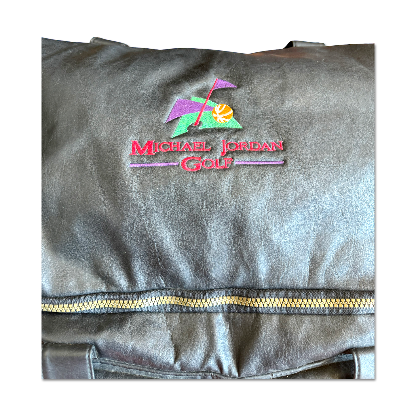 90's Michael Jordan Golf Leather Duffel Bag