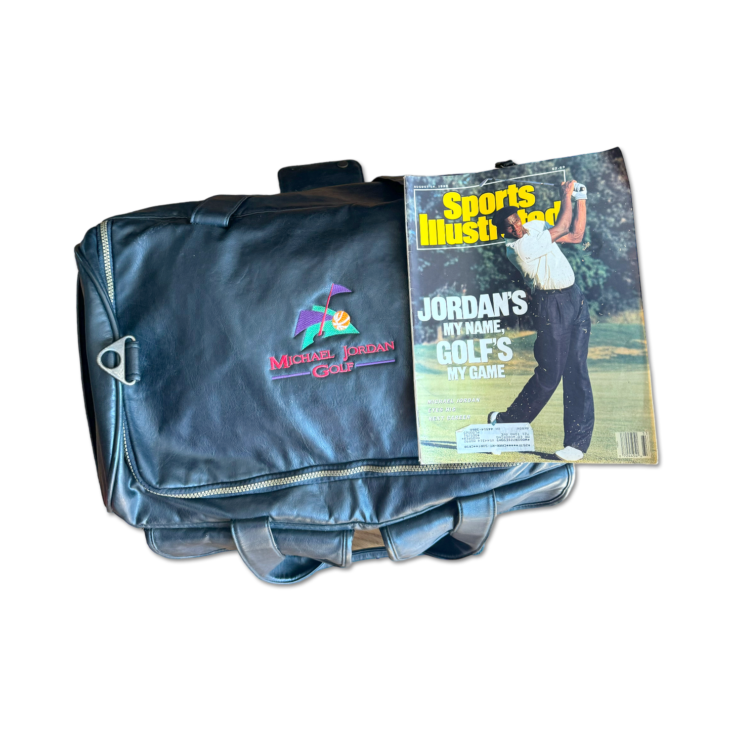 90's Michael Jordan Golf Leather Duffel Bag