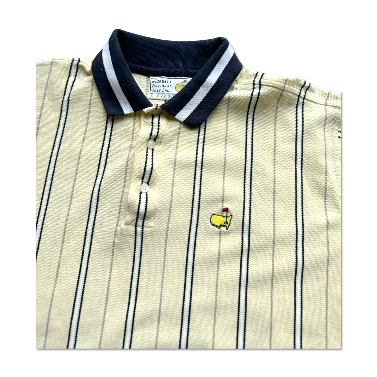 90's Masters Augusta National Vertical Stripe Polo