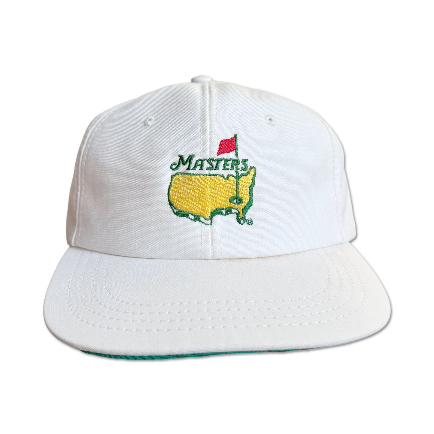 90's Masters Augusta National Leather Strapback Hat