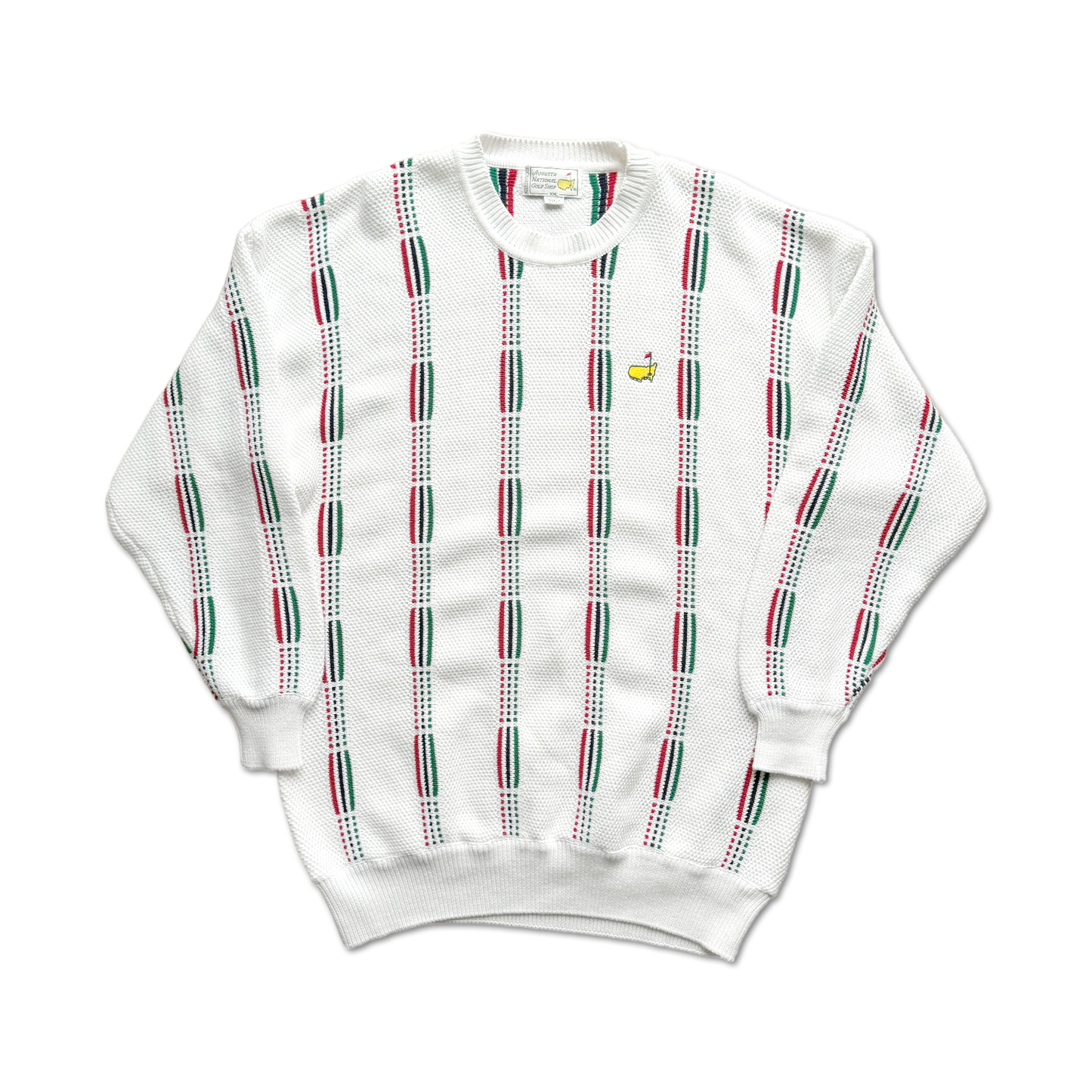 90's Masters Augusta National Vertical Stripe Sweater