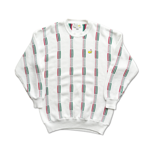 90's Masters Augusta National Vertical Stripe Sweater