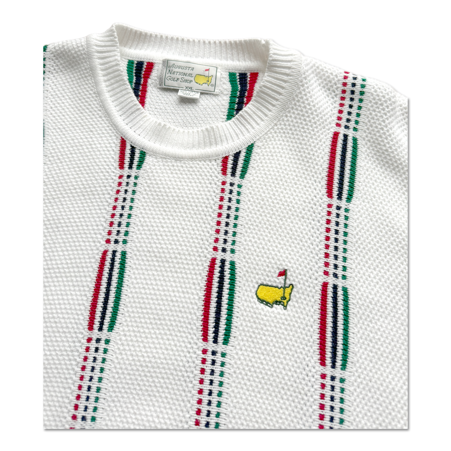 90's Masters Augusta National Vertical Stripe Sweater