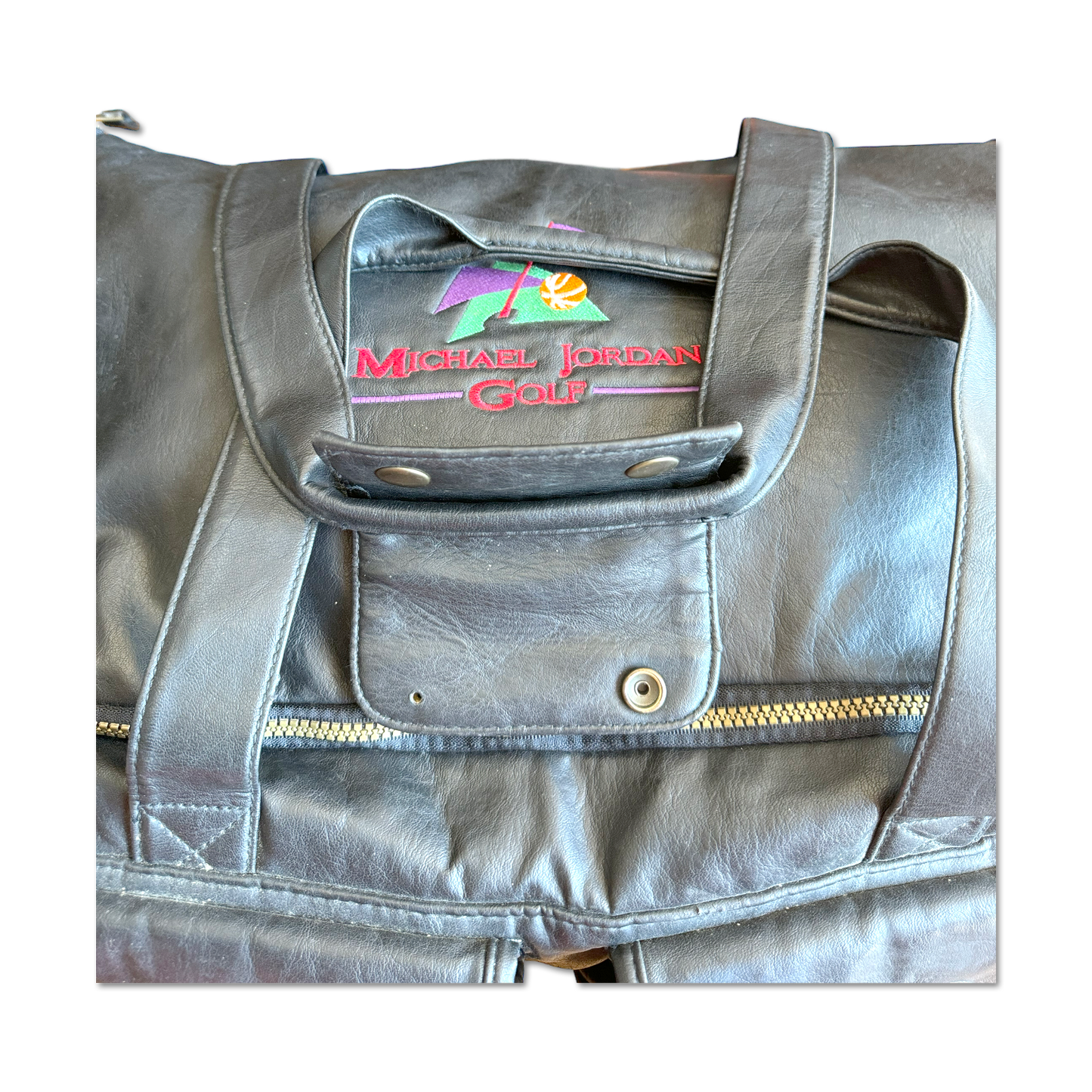 90's Michael Jordan Golf Leather Duffel Bag