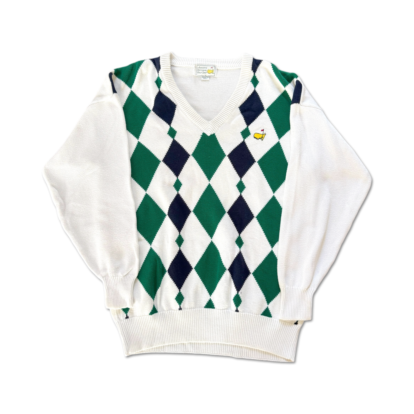 90's Masters Augusta National Argyle Knit Sweater