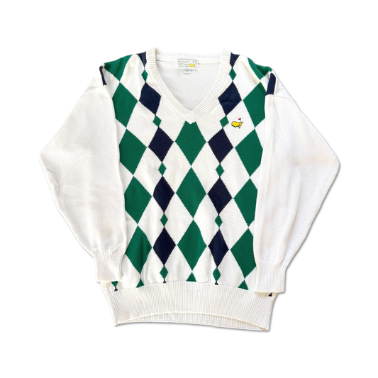 90's Masters Augusta National Argyle Knit Sweater