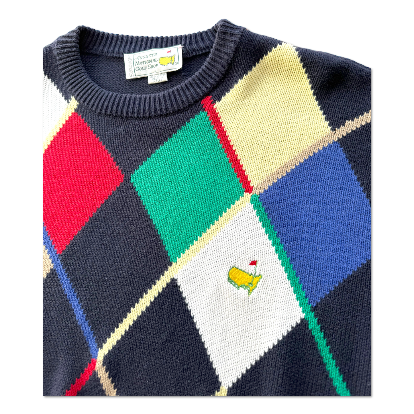 90's Masters Augusta National Argyle Sweater
