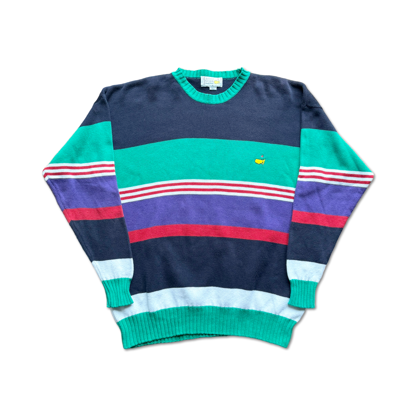 90's Masters Augusta National Striped Sweater