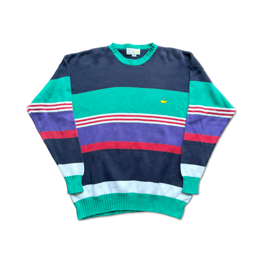 90's Masters Augusta National Striped Sweater