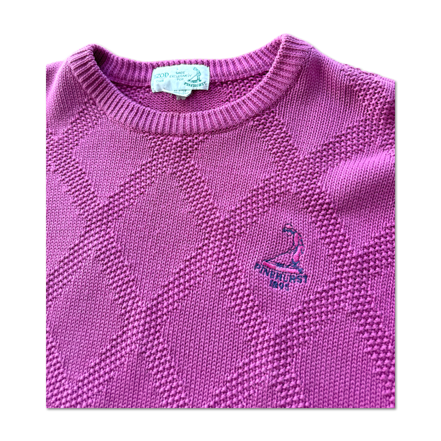 90's Pinehurst Diamond Knit Crewneck