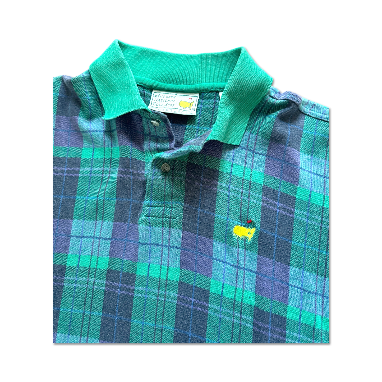 90's Masters Augusta National Plaid Polo