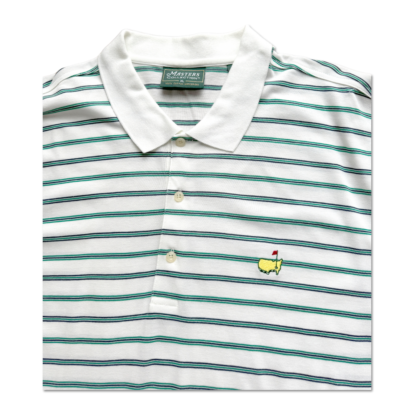 90's Masters Augusta National Striped Polo