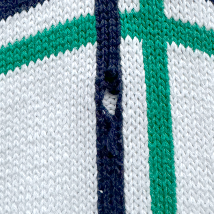 90's Masters Augusta National Plaid V-Neck Knit Sweater