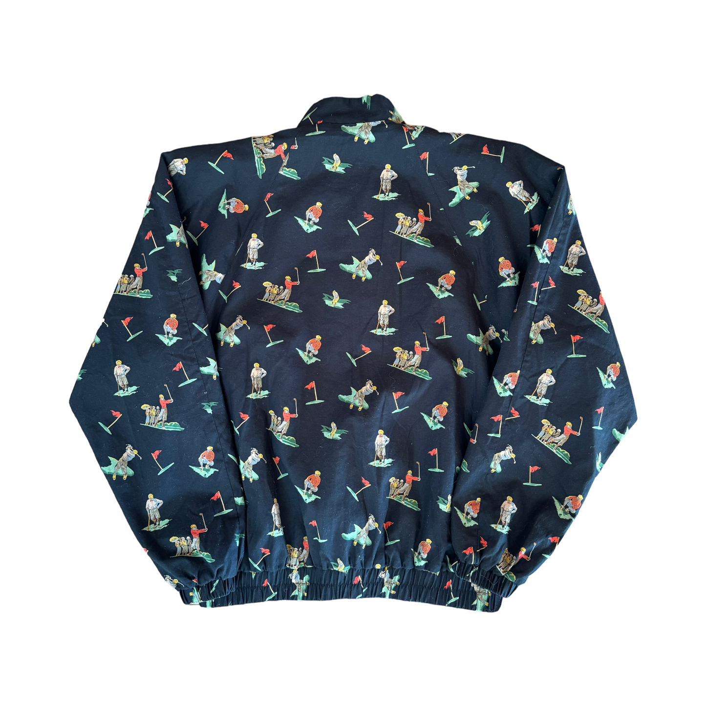 90's All Over Print Golf Zip-Up Jacket